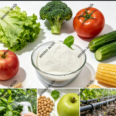 купить 100% Water Soluble Amino Acid Powder 80% from Non-GMO Soybean Meal for Fertilizer Formulation Производство в сети